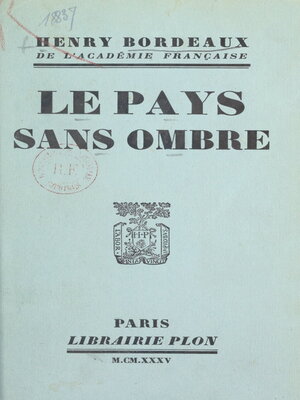 cover image of Le pays sans ombre